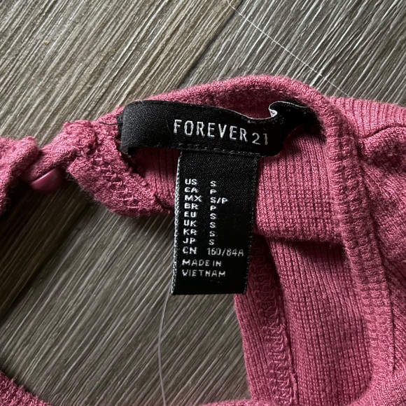 Forever 21 Mauve Ribbed Bodysuit - Picture 2 of 3